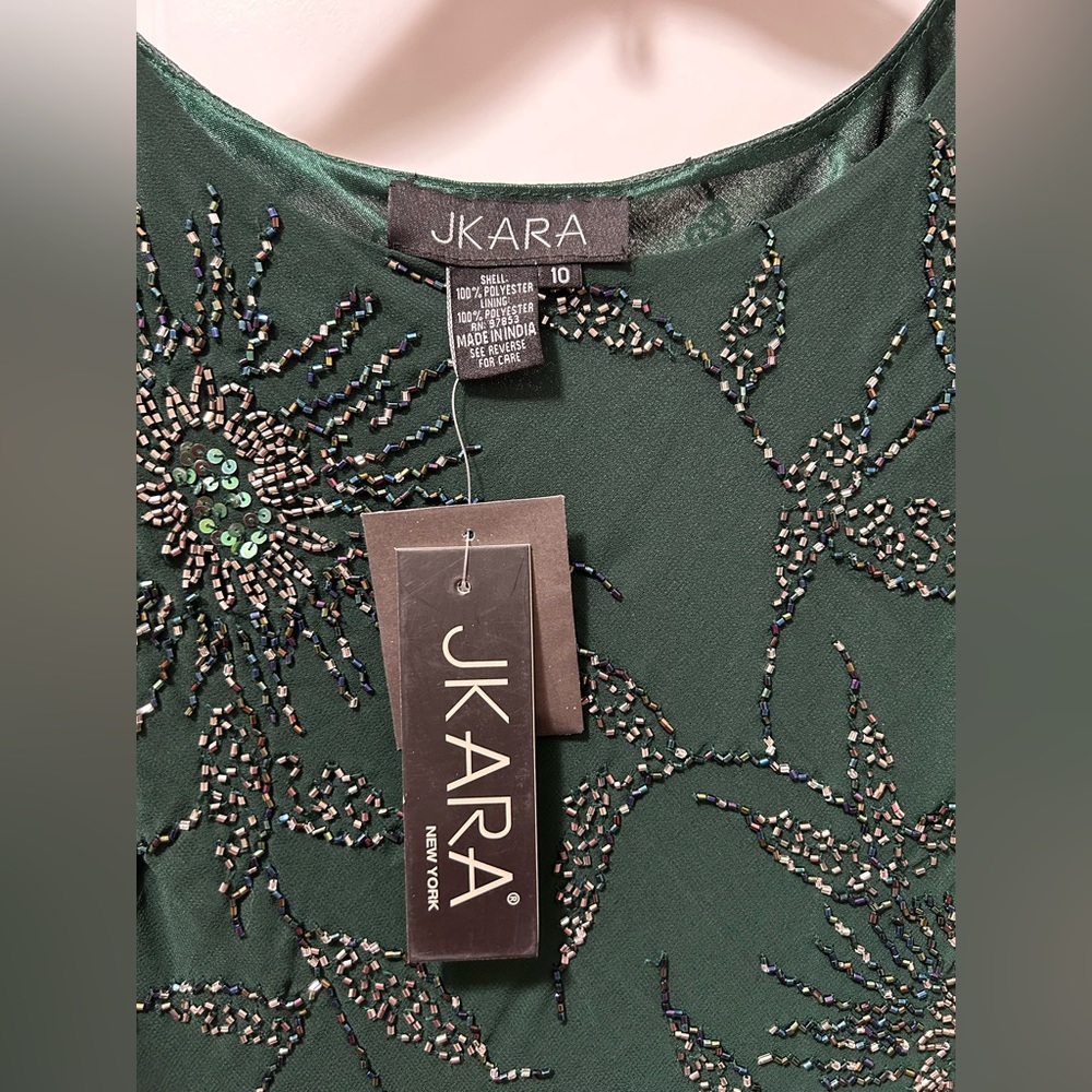 🛑SOLD🛑 J Kara women’s long beaded formal dress - NWT Size 10 - Picture 5 of 14